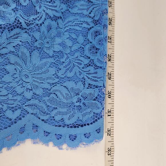 NBD x Naven Cut Out Lace Halter Backless Mini Dress Size M Blue Romantic Luxe - Picture 10 of 11